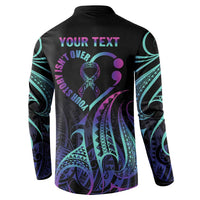 Personalised Your Story Isn't Over Button Sweatshirt Suicide Prevention Awareness Semicolon Heart