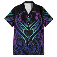 Personalised Your Story Isn't Over Family Matching Off The Shoulder Long Sleeve Dress and Hawaiian Shirt Suicide Prevention Awareness Semicolon Heart