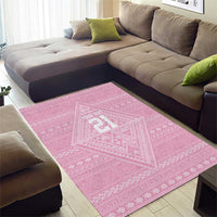 Custom New Zealand Basketball Indigenous Area Rug - Polynesian Pride