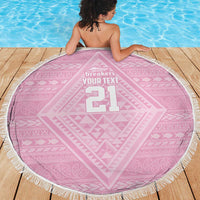 Custom New Zealand Basketball Indigenous Beach Blanket LT9 - Polynesian Pride