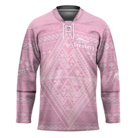 Custom New Zealand Basketball Indigenous Hockey Jersey LT9 Unisex Pink - Polynesian Pride