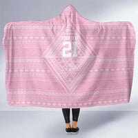 Custom New Zealand Basketball Indigenous Hooded Blanket LT9 One Size Pink - Polynesian Pride