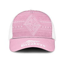 New Zealand Basketball Indigenous Mesh Trucker Cap LT9 One Size White Pink - Polynesian Pride
