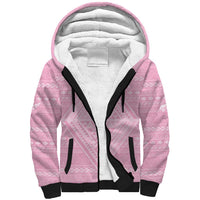 Custom New Zealand Basketball Indigenous Sherpa Hoodie LT9 Unisex Pink - Polynesian Pride
