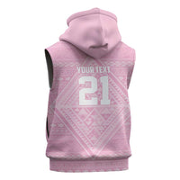 Custom New Zealand Basketball Indigenous Sleeveless Zip Hoodie - Polynesian Pride