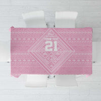 Custom New Zealand Basketball Indigenous Tablecloth LT9 Pink - Polynesian Pride