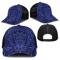 Basketball New Zealand Baseball Net Cap Blue Maori Ta Moko Indigenous LT9 - Polynesian Pride
