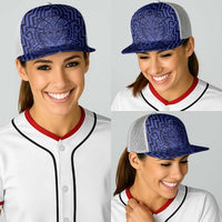 Basketball New Zealand Baseball Net Cap Blue Maori Ta Moko Indigenous LT9 - Polynesian Pride