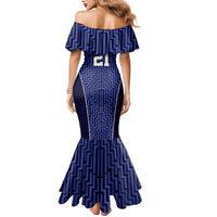 Custom Basketball New Zealand Mermaid Dress Blue Maori Ta Moko Indigenous LT9 - Polynesian Pride