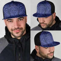 Basketball New Zealand Mesh Trucker Cap Blue Maori Ta Moko Indigenous LT9 - Polynesian Pride