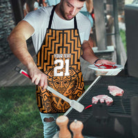 Custom Basketball New Zealand Apron Gold Maori Ta Moko Indigenous - Polynesian Pride