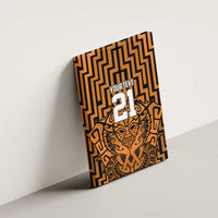 Custom Basketball New Zealand Canvas Wall Art Gold Maori Ta Moko Indigenous LT9 - Polynesian Pride
