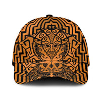 Basketball New Zealand Classic Cap Gold Maori Ta Moko Indigenous LT9 Universal Fit Gold - Polynesian Pride