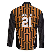 Custom Basketball New Zealand Family Matching Off The Shoulder Long Sleeve Dress and Hawaiian Shirt Gold Maori Ta Moko Indigenous - Polynesian Pride