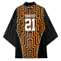 Custom Basketball New Zealand Kimono Gold Maori Ta Moko Indigenous - Polynesian Pride