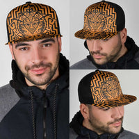 Basketball New Zealand Mesh Trucker Cap Gold Maori Ta Moko Indigenous LT9 - Polynesian Pride