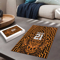 Custom Basketball New Zealand Puzzle Gold Maori Ta Moko Indigenous LT9 - Polynesian Pride