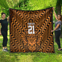 Custom Basketball New Zealand Quilt Gold Maori Ta Moko Indigenous - Polynesian Pride
