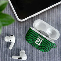 Custom Basketball New Zealand AirPods Case Green Maori Ta Moko Indigenous - Polynesian Pride