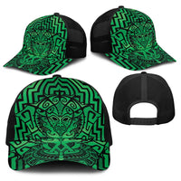 Basketball New Zealand Baseball Net Cap Green Maori Ta Moko Indigenous LT9 - Polynesian Pride