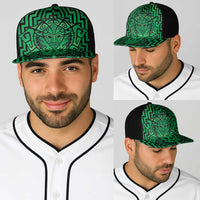 Basketball New Zealand Baseball Net Cap Green Maori Ta Moko Indigenous LT9 - Polynesian Pride