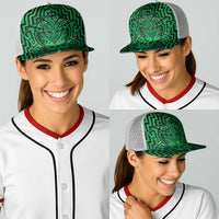 Basketball New Zealand Baseball Net Cap Green Maori Ta Moko Indigenous LT9 - Polynesian Pride