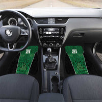 Custom Basketball New Zealand Car Mats Green Maori Ta Moko Indigenous LT9 Set 2pcs - Front Green - Polynesian Pride