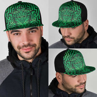 Basketball New Zealand Mesh Trucker Cap Green Maori Ta Moko Indigenous LT9 - Polynesian Pride
