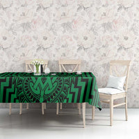 Custom Basketball New Zealand Tablecloth Green Maori Ta Moko Indigenous LT9 - Polynesian Pride
