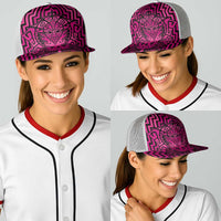 Basketball New Zealand Baseball Net Cap Pink Maori Ta Moko Indigenous LT9 - Polynesian Pride