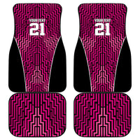 Custom Basketball New Zealand Car Mats Pink Maori Ta Moko Indigenous LT9 - Polynesian Pride