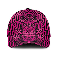 Basketball New Zealand Classic Cap Pink Maori Ta Moko Indigenous LT9 Universal Fit Pink - Polynesian Pride
