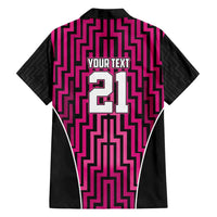 Custom Basketball New Zealand Family Matching Tank Maxi Dress and Hawaiian Shirt Pink Maori Ta Moko Indigenous - Polynesian Pride