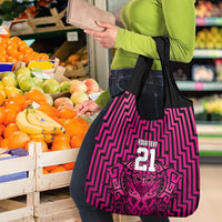 Custom Basketball New Zealand Grocery Bag Pink Maori Ta Moko Indigenous LT9 - Polynesian Pride