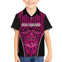 Custom Basketball New Zealand Hawaiian Shirt Pink Maori Ta Moko Indigenous LT9 - Polynesian Pride