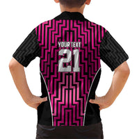 Custom Basketball New Zealand Hawaiian Shirt Pink Maori Ta Moko Indigenous LT9 - Polynesian Pride