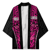 Custom Basketball New Zealand Kimono Pink Maori Ta Moko Indigenous - Polynesian Pride
