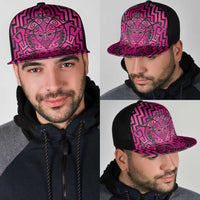 Basketball New Zealand Mesh Trucker Cap Pink Maori Ta Moko Indigenous LT9 - Polynesian Pride