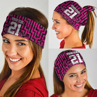 Basketball New Zealand Neck Gaiter Pink Maori Ta Moko Indigenous LT9