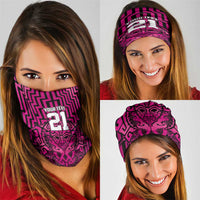 Basketball New Zealand Neck Gaiter Pink Maori Ta Moko Indigenous LT9
