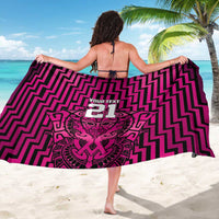 Custom Basketball New Zealand Sarong Pink Maori Ta Moko Indigenous LT9 - Polynesian Pride
