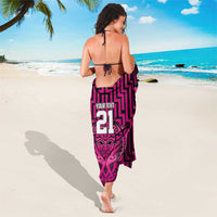 Custom Basketball New Zealand Sarong Pink Maori Ta Moko Indigenous LT9 - Polynesian Pride