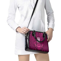Custom Basketball New Zealand Shoulder Handbag Pink Maori Ta Moko Indigenous LT9 - Polynesian Pride