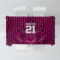 Custom Basketball New Zealand Tablecloth Pink Maori Ta Moko Indigenous LT9 Pink - Polynesian Pride