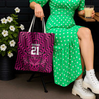 Custom Basketball New Zealand Tote Bag Pink Maori Ta Moko Indigenous LT9 - Polynesian Pride