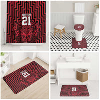 Custom Basketball New Zealand Bathroom Set Red Maori Ta Moko Indigenous LT9 - Polynesian Pride