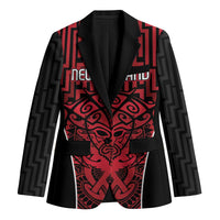 Custom Basketball New Zealand Blazer Red Maori Ta Moko Indigenous LT9 Unisex Red - Polynesian Pride