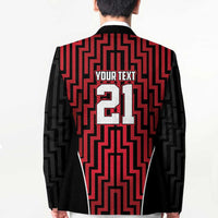 Custom Basketball New Zealand Blazer Red Maori Ta Moko Indigenous LT9 - Polynesian Pride