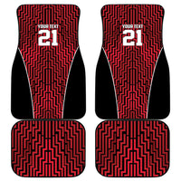 Custom Basketball New Zealand Car Mats Red Maori Ta Moko Indigenous LT9 - Polynesian Pride