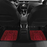 Custom Basketball New Zealand Car Mats Red Maori Ta Moko Indigenous LT9 Set 2pcs - Back Red - Polynesian Pride